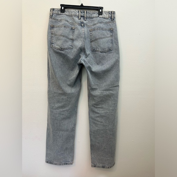 ASOS Collusion x005 Straight Leg Light Mineral Blue Wash Mom Jeans - Picture 5 of 12